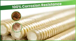 GFRP Rebars offer 100% Corrosion Resistance